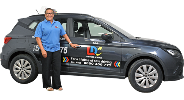 Trish O'Malley's driving school car